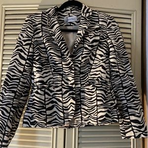 Black and ivory blazer